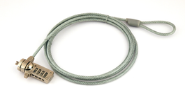 GEMBIRD LK-CL-01 Cable Antirrobo para Portátil con Cerradura de Combinación de 4 Dígitos, Acero, Plata