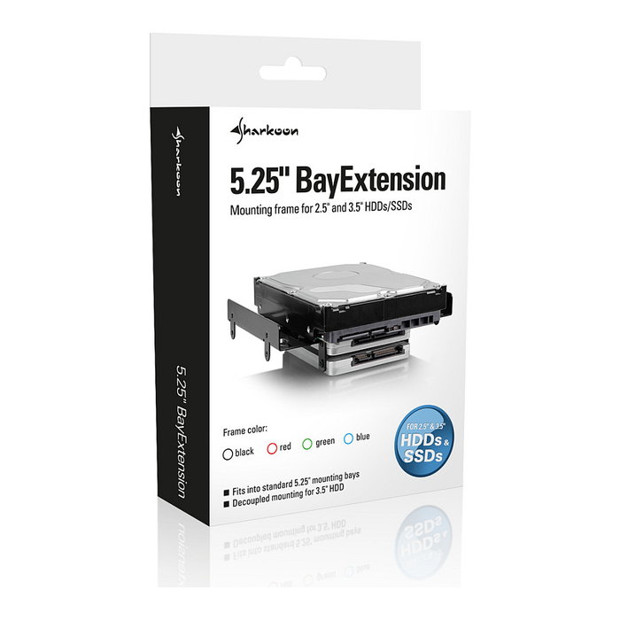 Sharkoon BayExtension 5.25", Negro
