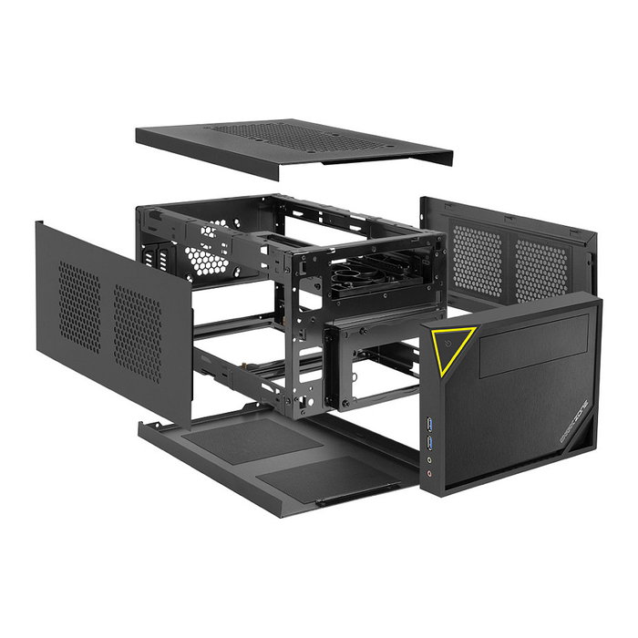 Sharkoon C10 Caja PC Mini-ITX Negra y Amarilla