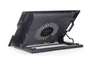 Gembird Base Refrigeradora Portátil Ajustable NBS-1F17T-01 con Ventilador Silencioso 1500 RPM, Luz LED y Puerto USB para Portátiles Hasta 17 Pulgadas