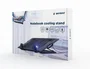 Gembird Base Refrigeradora Portátil Ajustable NBS-1F17T-01 con Ventilador Silencioso 1500 RPM, Luz LED y Puerto USB para Portátiles Hasta 17 Pulgadas