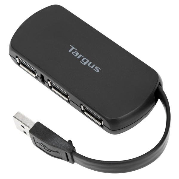 Targus Hub USB 2.0, Concentrador de 4 Puertos Negro Targus Hub USB 2.0, Concentrador de 4 Puertos Negro