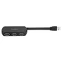Targus ACH114EU Hub USB 2.0 de 4 Puertos, 480 Mbps, Negro, Compacto y con Cable Fijo, para Portátil (Compatible con PC y Mac)