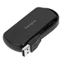 Targus ACH114EU Hub USB 2.0 de 4 Puertos, 480 Mbps, Negro, Compacto y con Cable Fijo, para Portátil (Compatible con PC y Mac)