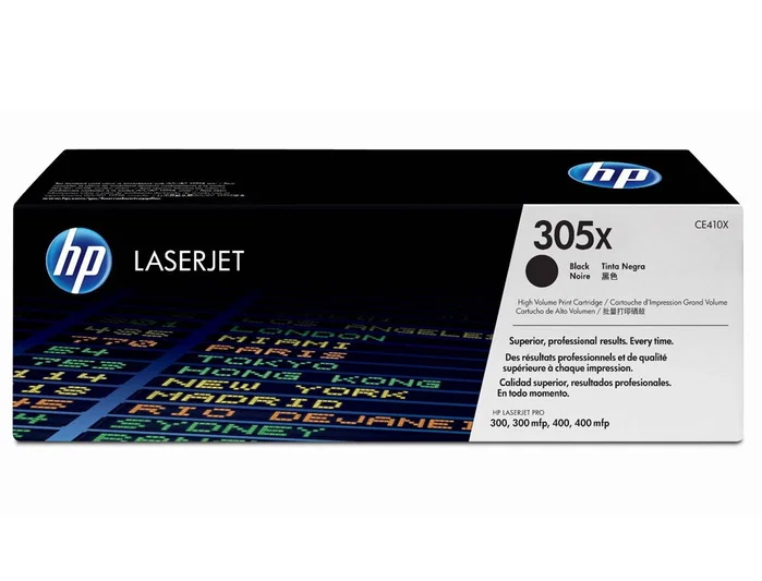 HP Cartucho de tóner 305X Negro CE410X de alta capacidad HP Cartucho de tóner 305X Negro CE410X de alta capacidad