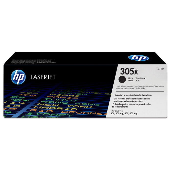 HP Cartucho de tóner 305X Negro CE410X de alta capacidad HP Cartucho de tóner 305X Negro CE410X de alta capacidad