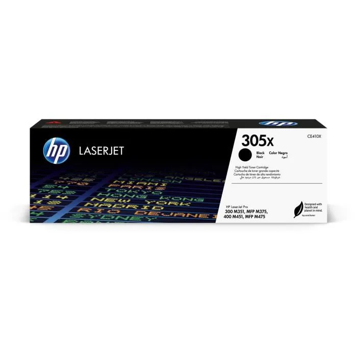 HP Cartucho de tóner 305X Negro CE410X de alta capacidad HP Cartucho de tóner 305X Negro CE410X de alta capacidad
