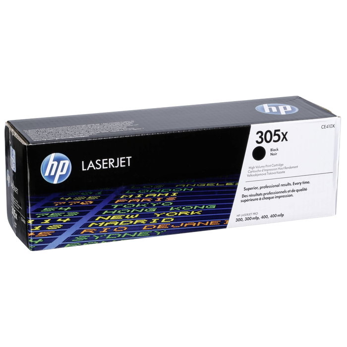 HP Cartucho de tóner 305X Negro CE410X de alta capacidad HP Cartucho de tóner 305X Negro CE410X de alta capacidad