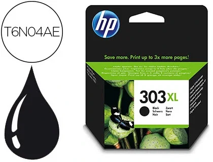 HP Cartucho de Tinta 303XL Negro T6N04AE HP Cartucho de Tinta 303XL Negro T6N04AE