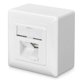 Digitus DN-93609 Toma de Pared RJ45 Cat 6 Apantallada Montaje Superficie Blanco
