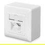 Digitus DN-93609 Toma de Pared RJ45 Cat 6 Apantallada Montaje Superficie Blanco