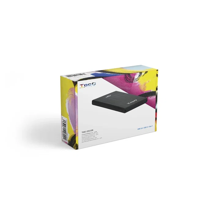 TooQ TQE-2522B Caja Externa para Disco Duro HDD/SSD SATA 2.5" hasta 9.5mm USB 3.2 Gen 1 - Hasta 3 TB - Negro