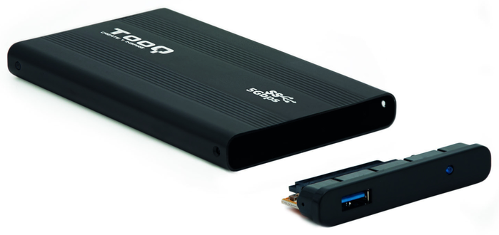 TooQ TQE-2524B Caja para Disco Duro Externo 2.5 SATA USB 3.1 Negro