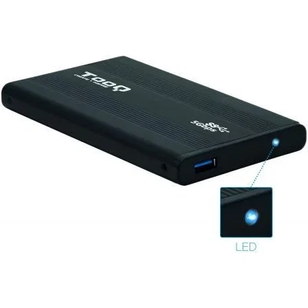 Tooq TQE-2524B Caja Externa para Disco Duro de 2.5" USB 3.1 Negro