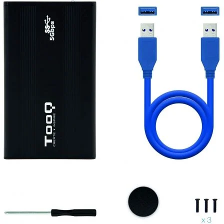 Tooq TQE-2524B Caja Externa para Disco Duro de 2.5" USB 3.1 Negro