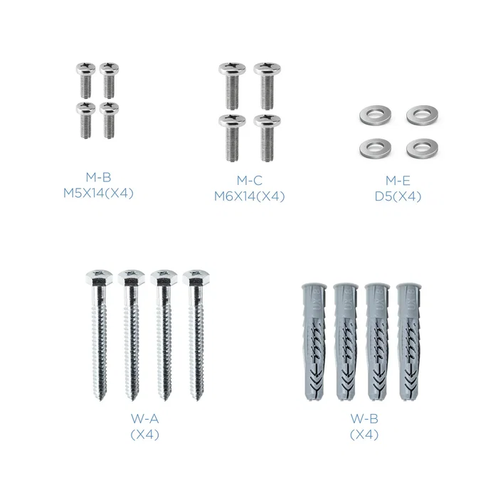 Tooq Soporte LP1023F-B Fijo de Pared para Monitor/TV de 10"-23" (58,4 cm), Hasta 30kg, VESA 100x100mm, Negro