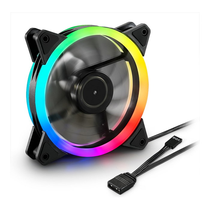 SHARKOON SHARK Blades RGB Fan 120mm PWM Negro 1200 RPM 18.2 dB 94.8 m³/h SHARKOON SHARK Blades RGB Fan 120mm PWM Negro 1200 RPM 18.2 dB 94.8 m³/h
