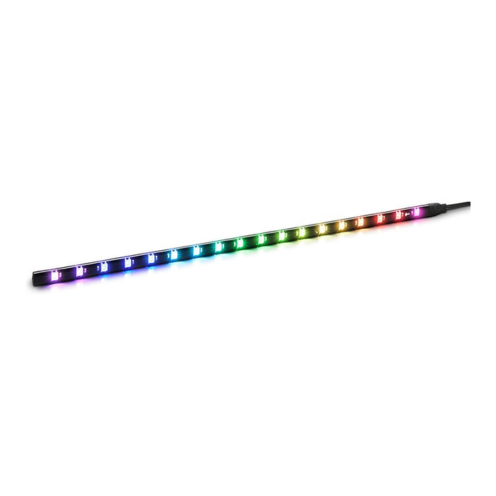 Sharkoon Shark Blades RGB - Tira LED RGB Universal con Control por 3-Pin/4-Pin, 5V, 6 m de Cable, Soporte Magnético - Negro