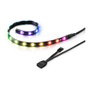 Sharkoon Shark Blades RGB - Tira LED RGB Universal con Control por 3-Pin/4-Pin, 5V, 6 m de Cable, Soporte Magnético - Negro