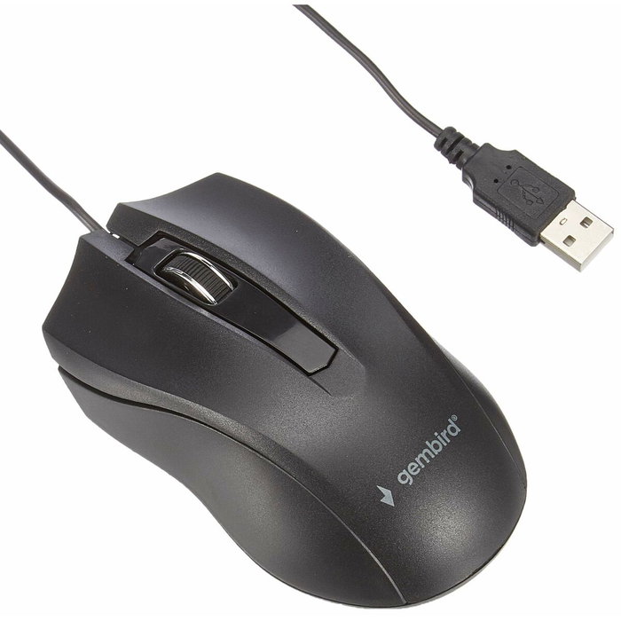 GEMBIRD MUS-3B-01 Ratón Óptico Ambidextro Negro GEMBIRD MUS-3B-01 Ratón Óptico Ambidextro Negro
