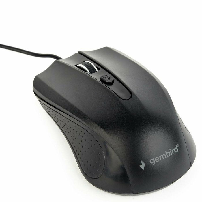 Gembird MUS-4B-01 Ratón Óptico Ambidextro Negro