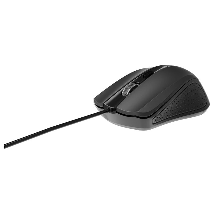 Gembird MUS-4B, Ratón Óptico USB Negro para Ordenador o Portátil, Ergonómico y Preciso