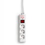 Salicru SPS SAFE 3 Regleta con 3 Tomas Schuko y Protección contra Sobretensiones