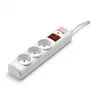 Salicru 680BA000001 Regleta con Interruptor y 3 Tomas de Corriente Schuko, Cable 1.5m, Blanca