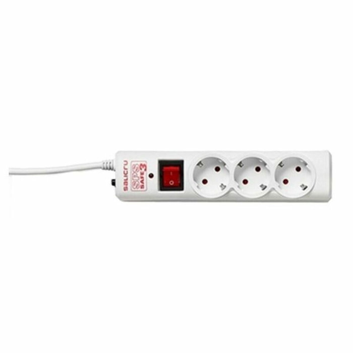 Salicru SPS SAFE 3 Regleta con 3 Tomas Schuko y Protección contra Sobretensiones