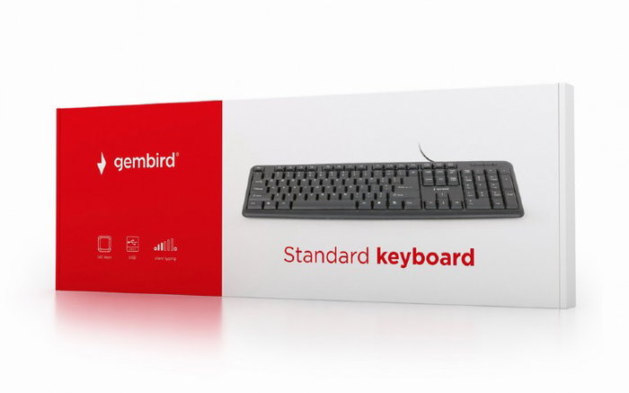 GEMBIRD Teclado con Cable USB - Teclado Español, TECLADO GEMBIRD CON CABLE - USB