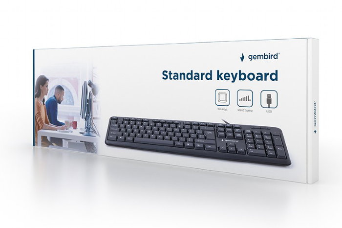 GEMBIRD Teclado con Cable USB - Teclado Español, TECLADO GEMBIRD CON CABLE - USB