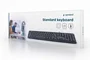 Gembird KB-U-103-PT Teclado de Oficina USB Portugués Negro Completo (100%) con 104 Teclas Interruptor de Membrana y Cable de 1.8 m
