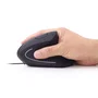 Gembird MUS-ERGO-01 Ratón Ergonómico para Oficina con Cable USB, Óptico 3200 DPI, 6 Botones, Negro, para Mano Derecha