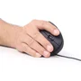 Gembird MUS-ERGO-01 Ratón Ergonómico para Oficina con Cable USB, Óptico 3200 DPI, 6 Botones, Negro, para Mano Derecha