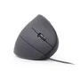 Gembird MUS-ERGO-01 Ratón Ergonómico para Oficina con Cable USB, Óptico 3200 DPI, 6 Botones, Negro, para Mano Derecha