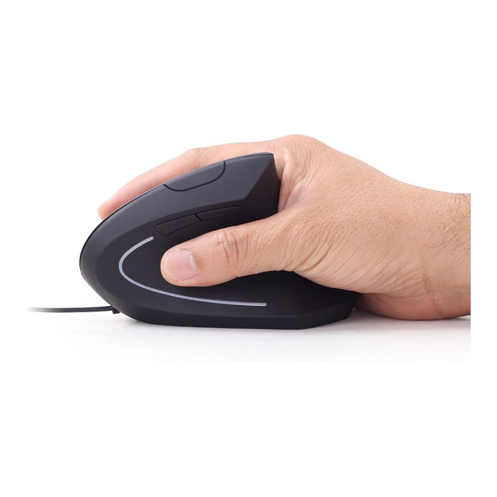 Gembird MUS-ERGO-01 Ratón Ergonómico Vertical Negro
