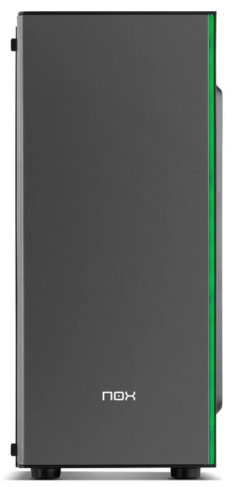 NOX Infinity Omega Midi Tower ATX Negra - Caja PC con Panel Lateral Acrílico, Ventilador RGB 120mm, 1x USB 3.0, 2x USB 2.0, Gestión de Cables y Soporte para Refrigeración Líquida