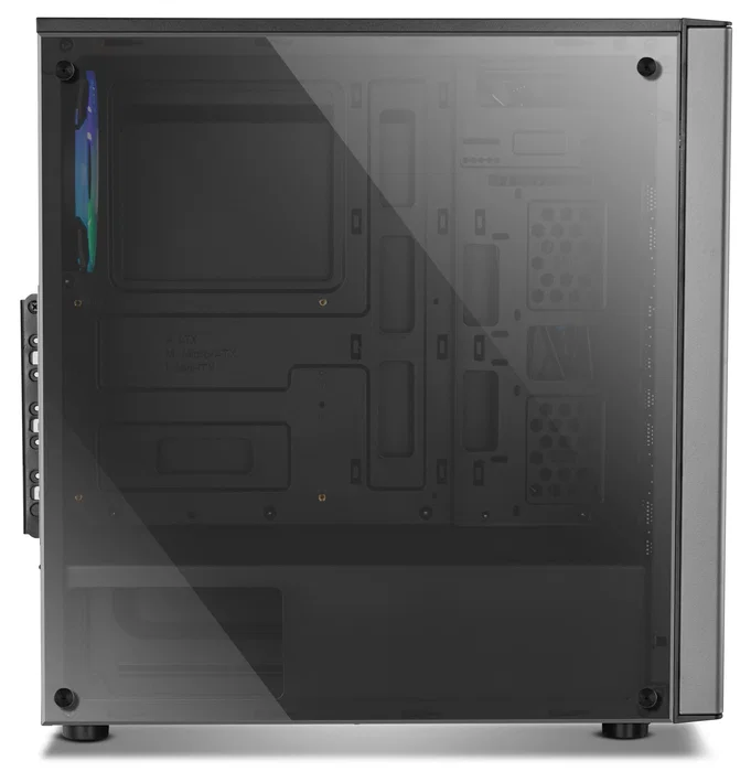 NOX Infinity Omega Midi Tower ATX Negra - Caja PC con Panel Lateral Acrílico, Ventilador RGB 120mm, 1x USB 3.0, 2x USB 2.0, Gestión de Cables y Soporte para Refrigeración Líquida