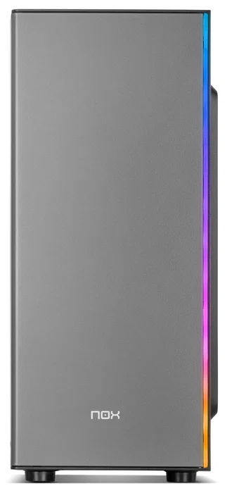 NOX Infinity Omega Midi Tower ATX Negra - Caja PC con Panel Lateral Acrílico, Ventilador RGB 120mm, 1x USB 3.0, 2x USB 2.0, Gestión de Cables y Soporte para Refrigeración Líquida