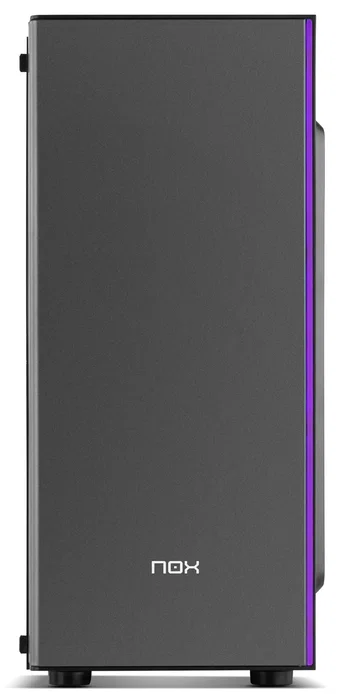 NOX Infinity Omega Midi Tower ATX Negra - Caja PC con Panel Lateral Acrílico, Ventilador RGB 120mm, 1x USB 3.0, 2x USB 2.0, Gestión de Cables y Soporte para Refrigeración Líquida