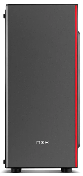 NOX Infinity Omega Midi Tower ATX Negra - Caja PC con Panel Lateral Acrílico, Ventilador RGB 120mm, 1x USB 3.0, 2x USB 2.0, Gestión de Cables y Soporte para Refrigeración Líquida