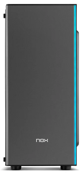 NOX Infinity Omega Midi Tower ATX Negra - Caja PC con Panel Lateral Acrílico, Ventilador RGB 120mm, 1x USB 3.0, 2x USB 2.0, Gestión de Cables y Soporte para Refrigeración Líquida