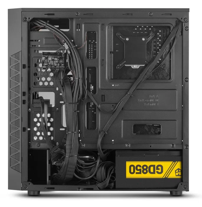 NOX Infinity Omega Midi Tower ATX Negra - Caja PC con Panel Lateral Acrílico, Ventilador RGB 120mm, 1x USB 3.0, 2x USB 2.0, Gestión de Cables y Soporte para Refrigeración Líquida