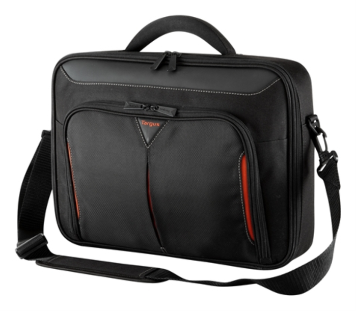 Targus Classic+ Clamshell Case para Portátil de 15.6", Maletín Protector con Organizador y Correa para Hombro, Color Negro