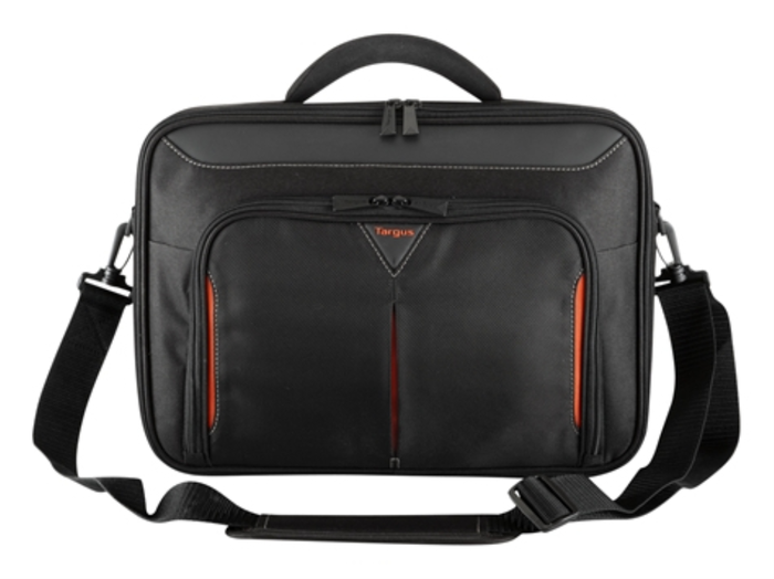 Targus Classic+ Clamshell Case para Portátil de 15.6", Maletín Protector con Organizador y Correa para Hombro, Color Negro