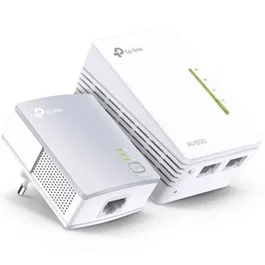 TP-Link WPA4221KIT Adaptador Powerline AV600 Mbps Wi-Fi 300Mbps, Extensor de Red PLC con 2 Puertos Ethernet, Pack de 2 Adaptadores
