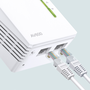 TP-Link AV600 Kit de Adaptadores Powerline con WiFi, 600 Mbps, WiFi 4 (802.11n), 3 Puertos Gigabit, Blanco