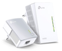 TP-Link AV600 Kit de Adaptadores Powerline con WiFi, 600 Mbps, WiFi 4 (802.11n), 3 Puertos Gigabit, Blanco