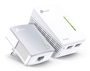 TP-Link AV600 Kit de Adaptadores Powerline con WiFi, 600 Mbps, WiFi 4 (802.11n), 3 Puertos Gigabit, Blanco