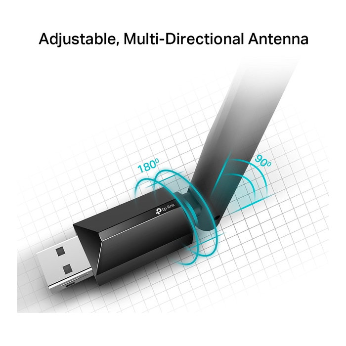 TP-Link Archer T2U Plus Adaptador USB Wi-Fi AC600 Doble Banda